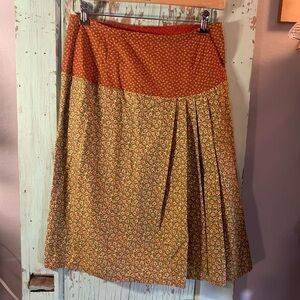 Women’s floral 2 pattern skirt with side zipper